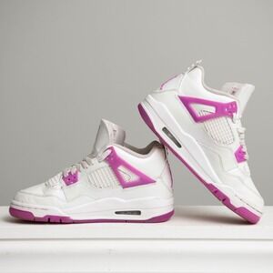 Air Jordan 4 Retro Hyper Violet Pearl Shimmer Kids 4.5 / W6 Retro Cute Jordans